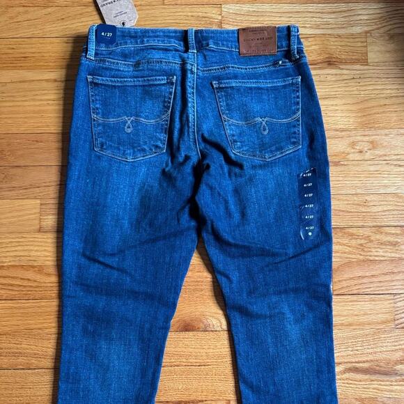 New with tags Lucky Brand blue denim Lolita crop jeans size 4 / 27 - Picture 5 of 5